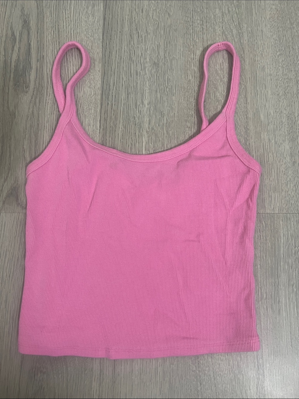 GARAGE Pink Ribbed Tank Top